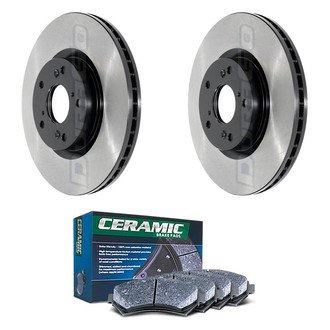 DuraGo® - Electrophoretic Coated 1-Piece Plain Brake Kit with Ceramic Brake Pads