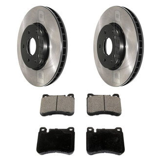 DuraGo® - Electrophoretic Coated Plain Front Brake Kit with Ceramic Pads