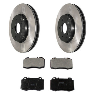 DuraGo® - Electrophoretic Coated Plain Front Brake Kit with Ceramic Pads
