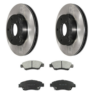 DuraGo® - Electrophoretic Coated Plain Front Brake Kit with Ceramic Pads