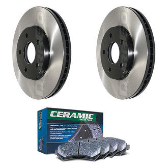 DuraGo® - Electrophoretic Coated 1-Piece Plain Brake Kit with Ceramic Brake Pads
