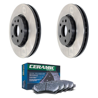 DuraGo® - Electrophoretic Coated 1-Piece Plain Brake Kit with Ceramic Brake Pads