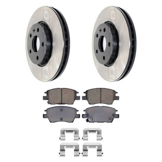 DuraGo® - Electrophoretic Coated 1-Piece Plain Brake Kit with Ceramic Brake Pads