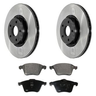 DuraGo® - Electrophoretic Coated Plain Front Brake Kit with Ceramic Pads