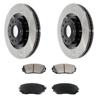 DuraGo® - Electrophoretic Coated Plain Front Brake Kit with Ceramic Pads