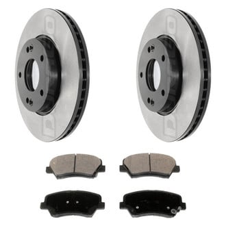 DuraGo® - Electrophoretic Coated Plain Front Brake Kit with Ceramic Pads