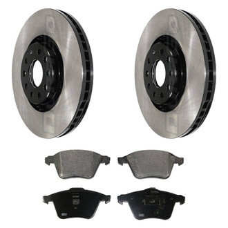 DuraGo® - Electrophoretic Coated Plain Front Brake Kit with Ceramic Pads