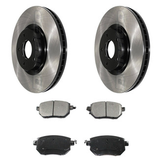 DuraGo® - Electrophoretic Coated Plain Front Brake Kit with Ceramic Pads