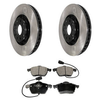 DuraGo® - Electrophoretic Coated Plain Front Brake Kit with Ceramic Pads