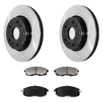 DuraGo® - Electrophoretic Coated Plain Front Brake Kit with Ceramic Pads