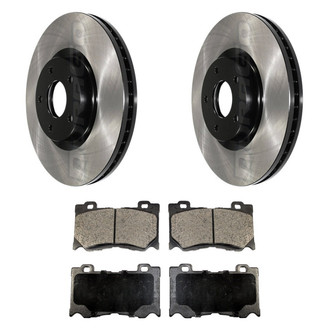 DuraGo® - Electrophoretic Coated Plain Front Brake Kit with Ceramic Pads