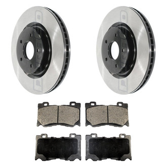 DuraGo® - Electrophoretic Coated Plain Front Brake Kit with Ceramic Pads