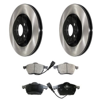 DuraGo® - Electrophoretic Coated Plain Front Brake Kit with Ceramic Pads