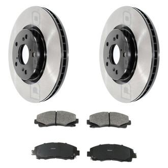 DuraGo® - Electrophoretic Coated Plain Front Brake Kit with Ceramic Pads