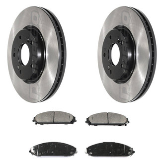 DuraGo® - Electrophoretic Coated Plain Front Brake Kit with Ceramic Pads