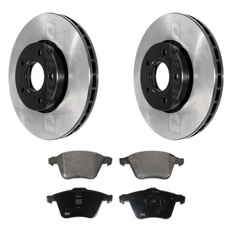 DuraGo® - Electrophoretic Coated Plain Front Brake Kit with Ceramic Pads