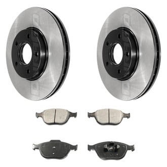 DuraGo® - Electrophoretic Coated Plain Front Brake Kit with Ceramic Pads