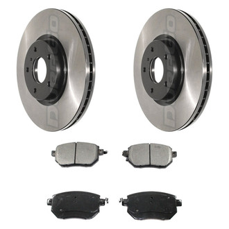 DuraGo® - Electrophoretic Coated 1-Piece Plain Brake Kit with Ceramic Brake Pads