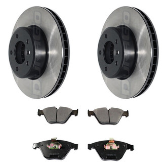 DuraGo® - Electrophoretic Coated Plain Front Brake Kit with Ceramic Pads