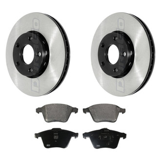 DuraGo® - Electrophoretic Coated Plain Front Brake Kit with Ceramic Pads