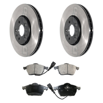 DuraGo® - Electrophoretic Coated Plain Front Brake Kit with Ceramic Pads