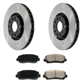 DuraGo® - Electrophoretic Coated Plain Front Brake Kit with Ceramic Pads