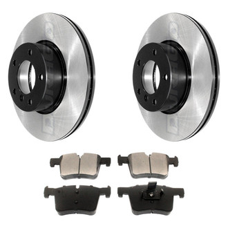 DuraGo® - Electrophoretic Coated Plain Front Brake Kit with Ceramic Pads