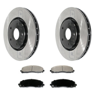 DuraGo® - Electrophoretic Coated 1-Piece Plain Brake Kit with Ceramic Brake Pads