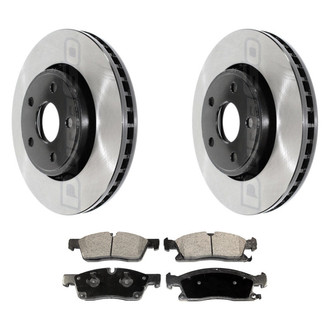 DuraGo® - Electrophoretic Coated Plain Front Brake Kit with Ceramic Pads