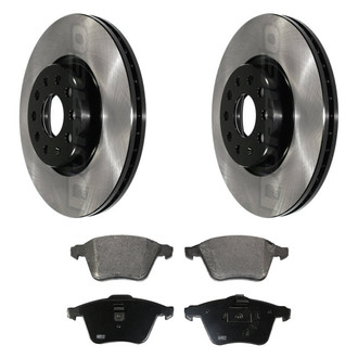 DuraGo® - Electrophoretic Coated Plain Front Brake Kit with Ceramic Pads