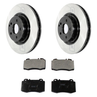 DuraGo® - Electrophoretic Coated Plain Front Brake Kit with Ceramic Pads