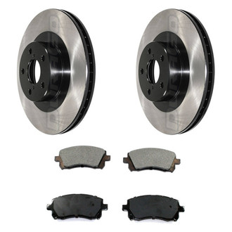 DuraGo® - Electrophoretic Coated Plain Front Brake Kit with Ceramic Pads