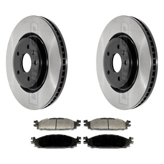 DuraGo® - Electrophoretic Coated Plain Front Brake Kit with Ceramic Pads