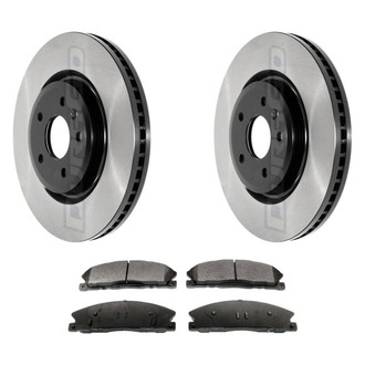 DuraGo® - Electrophoretic Coated Plain Front Brake Kit with Ceramic Pads