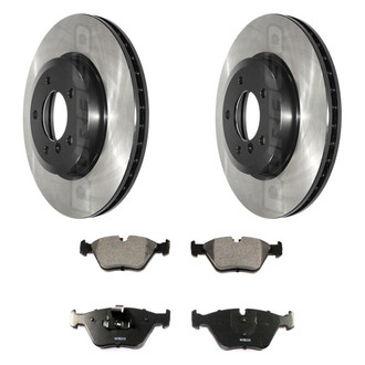 DuraGo® - Electrophoretic Coated Plain Front Brake Kit with Ceramic Pads