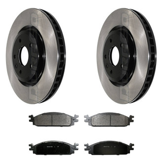 DuraGo® - Electrophoretic Coated Plain Front Brake Kit with Ceramic Pads