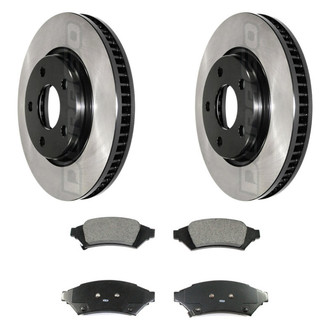 DuraGo® - Electrophoretic Coated Plain Front Brake Kit with Ceramic Pads