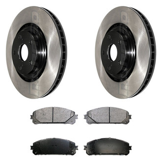 DuraGo® - Electrophoretic Coated Plain Front Brake Kit with Ceramic Pads