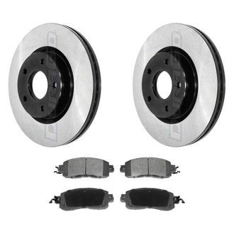 DuraGo® - Electrophoretic Coated Plain Front Brake Kit with Ceramic Pads