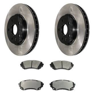 DuraGo® - Electrophoretic Coated Plain Front Brake Kit with Ceramic Pads