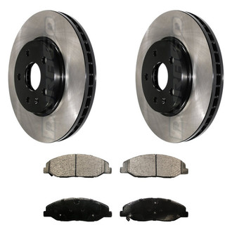 DuraGo® - Electrophoretic Coated Plain Front Brake Kit with Ceramic Pads