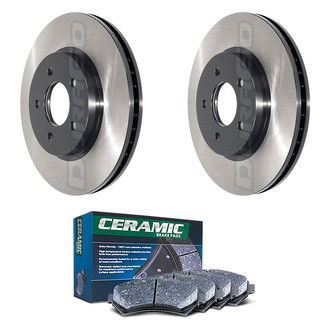 DuraGo® - Electrophoretic Coated 1-Piece Plain Brake Kit with Ceramic Brake Pads