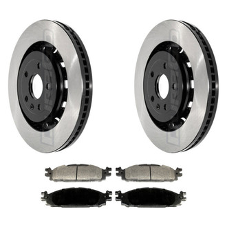 DuraGo® - Electrophoretic Coated Plain Front Brake Kit with Ceramic Pads