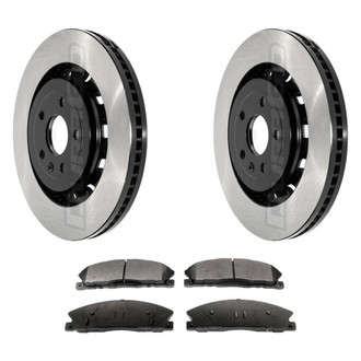 DuraGo® - Electrophoretic Coated Plain Front Brake Kit with Ceramic Pads