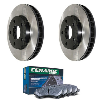 DuraGo® - Electrophoretic Coated 1-Piece Plain Brake Kit with Ceramic Brake Pads