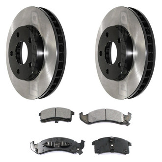 DuraGo® - Electrophoretic Coated Plain Front Brake Kit with Ceramic Pads