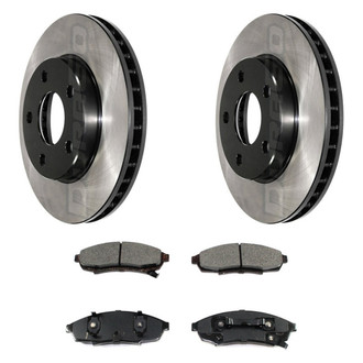 DuraGo® - Electrophoretic Coated Plain Front Brake Kit with Ceramic Pads