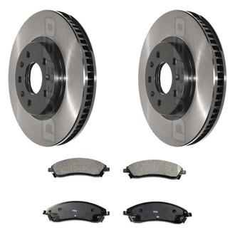 DuraGo® - Electrophoretic Coated Plain Front Brake Kit with Ceramic Pads