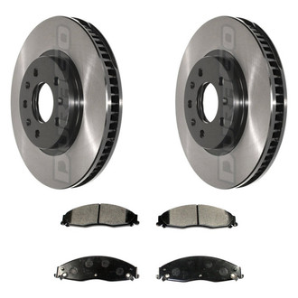 DuraGo® - Electrophoretic Coated Plain Front Brake Kit with Ceramic Pads
