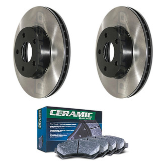 DuraGo® - Electrophoretic Coated 1-Piece Plain Brake Kit with Ceramic Brake Pads